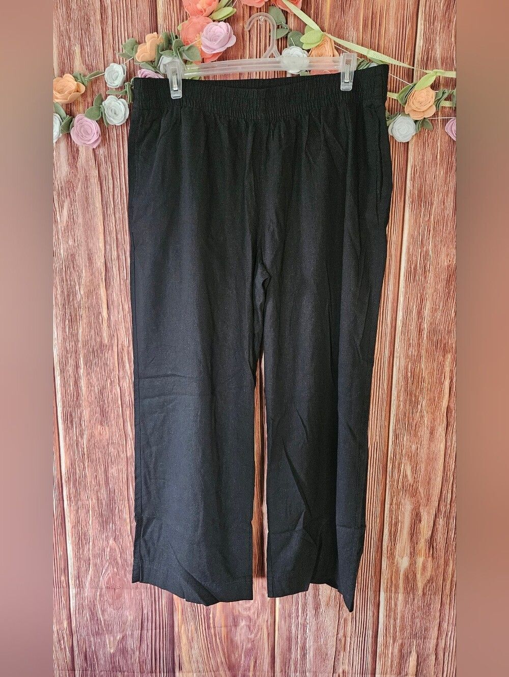 Old Navy Linen Blend High Rise Wide Leg Pull On Pants Plus Size XL